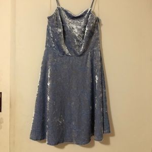 Beautiful periwinkle/blue velour mini dress